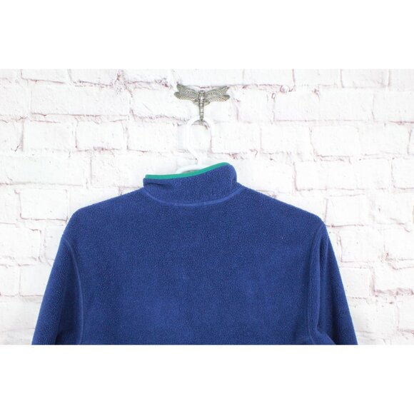 LL Bean Classic Fleece Lightweight Pullover Sweater Polyester Blue Size Small - Picture 8 of 10